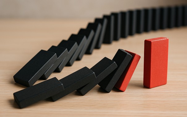 Tipping Over Dominoes