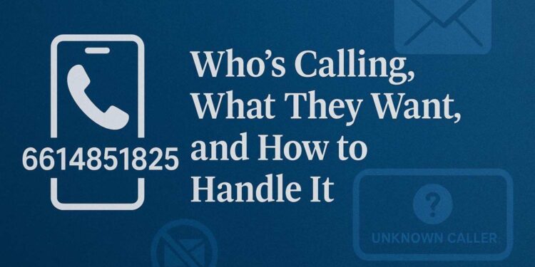 6614851825 Who’s Calling, What They Want, and How to Handle It